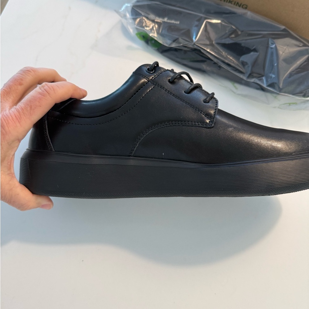 NIB OrthoComfoot Men’s Leather Dress Shoes - Size 12.5/13 (EU 46) - Black